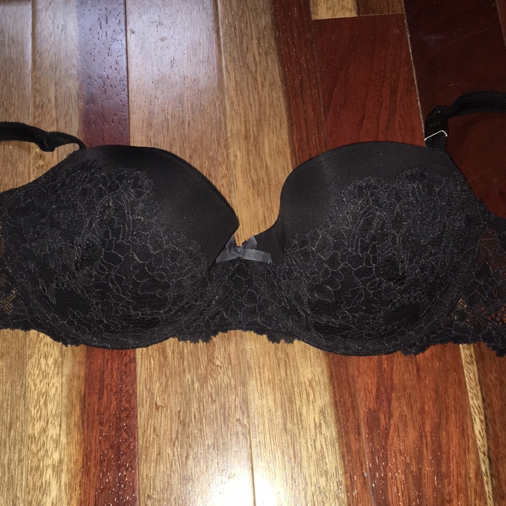 Black lace Victoria's Secret bra